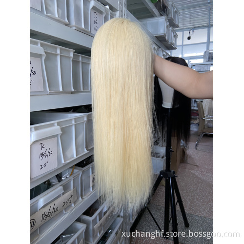 Wholesale 613 HD Human Hair Lace Wig, Platinum Blonde 613 Transparent Lace Frontal Wig, 13x4 13x6 613 Virgin Lace Front Wig